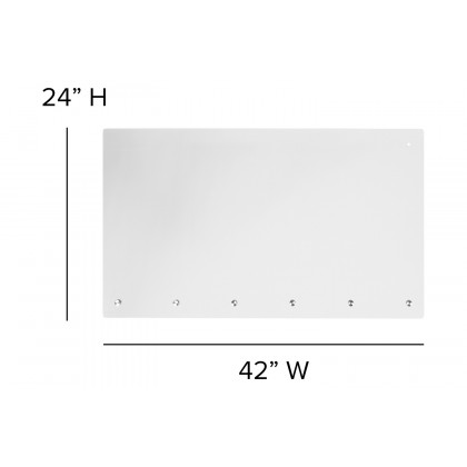 BLNK Mission Acrylic Suspended Register Shield - 24"H x 42"L