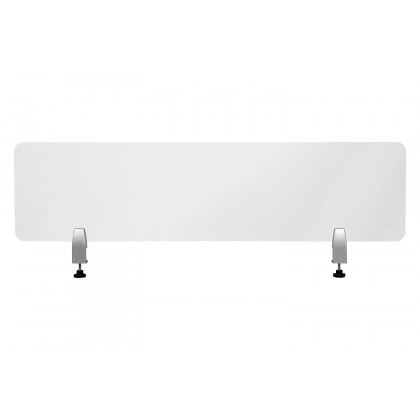 BLNK Halle Clear Acrylic Desk Partition - 12"H x 47"L