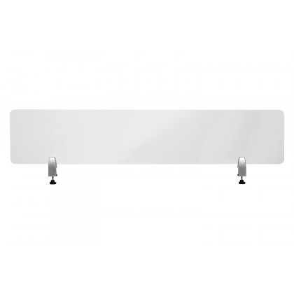 BLNK Halle Clear Acrylic Desk Partition - 12"H x 60"L