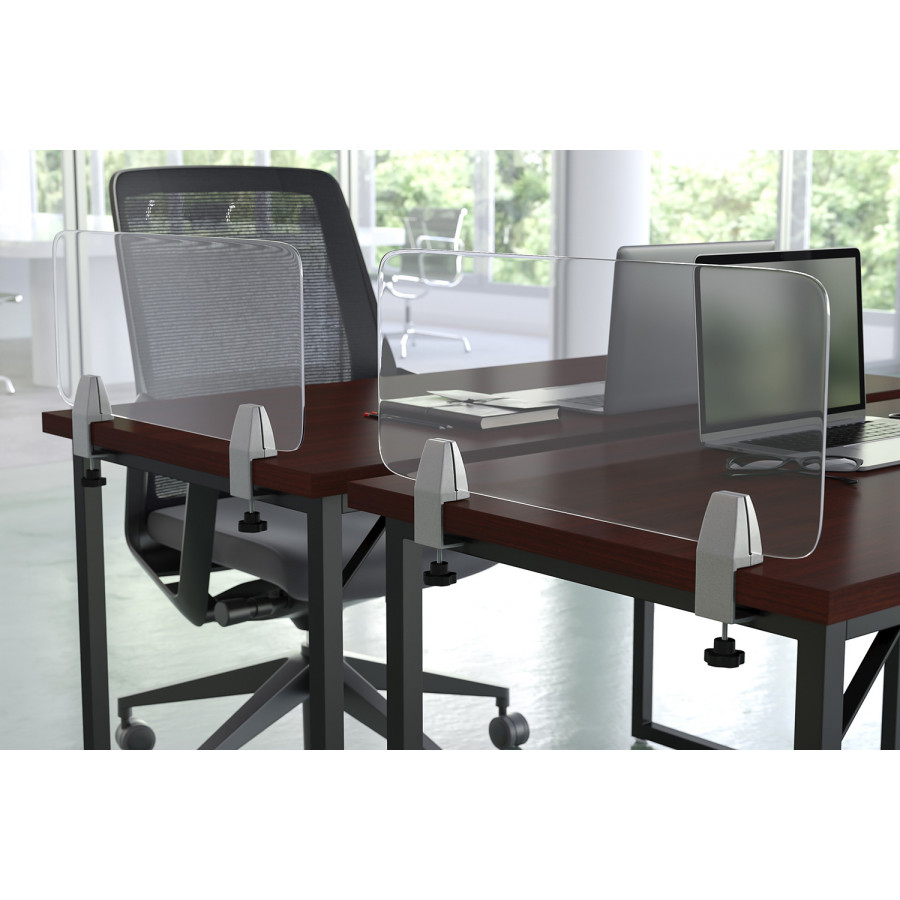 BLNK Halle Clear Acrylic Desk Partition - 12"H x 23"L