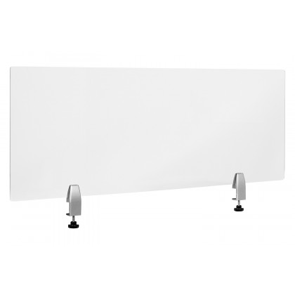 BLNK Halle Clear Acrylic Desk Partition - 18"H x 47"L