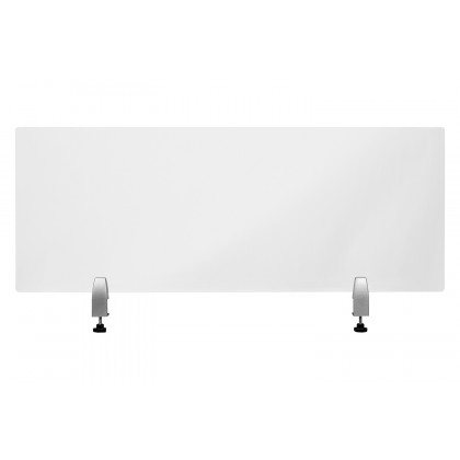 BLNK Halle Clear Acrylic Desk Partition - 18"H x 47"L