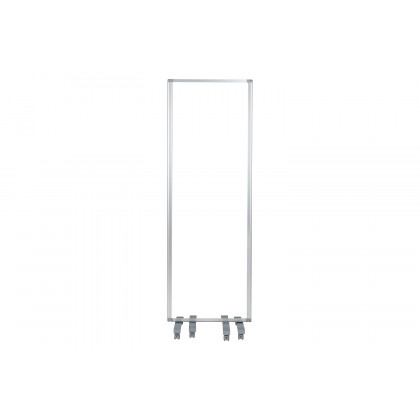 BLNK Raisley 3 Sections Transparent Acrylic Mobile Partition with Lockable Casters - 72"H x 24"L