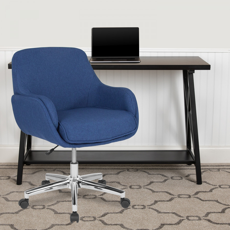 BLNK - Rochelle Fabric Mid-Back Home and Office Upholstered Chair