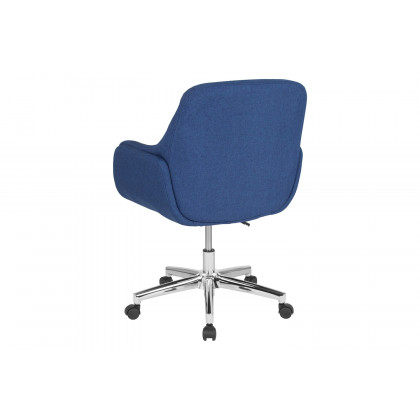 BLNK Rochelle Fabric Mid-Back Home and Office Upholstered Chair - Blue