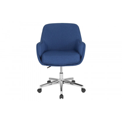 BLNK Rochelle Fabric Mid-Back Home and Office Upholstered Chair - Blue