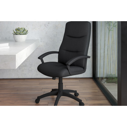 BLNK - Rochelle Fabric High-Back Executive Swivel Office Chair with Two Line Horizontal Stitch Back and Arms
