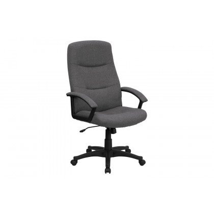 BLNK - Rochelle Fabric High-Back Executive Swivel Office Chair with Two Line Horizontal Stitch Back and Arms