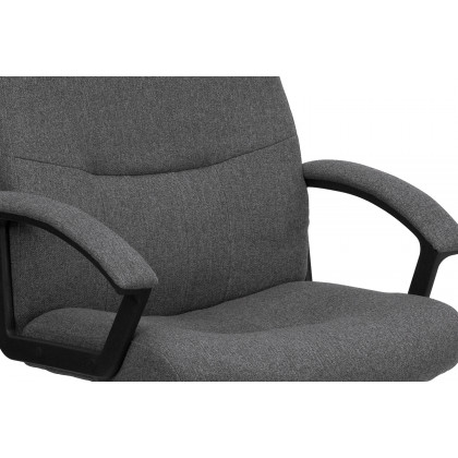 BLNK Rochelle Fabric High-Back Executive Swivel Office Chair with Two Line Horizontal Stitch Back and Arms - Gray