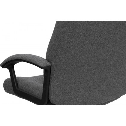 BLNK Rochelle Fabric High-Back Executive Swivel Office Chair with Two Line Horizontal Stitch Back and Arms - Gray
