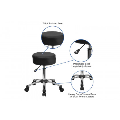 BLNK - Rhonda Medical Ergonomic Stool with Chrome Base