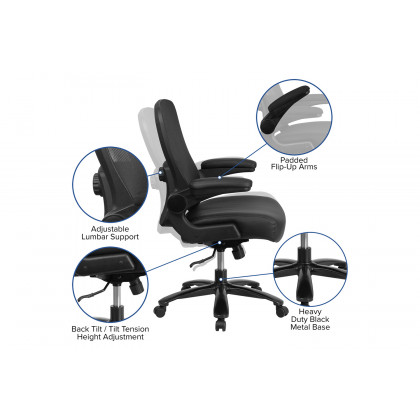 BLNK - HERCULES Series LeatherSoft Mesh Executive Ergonomic Office Chair with Adjustable Lumbar
