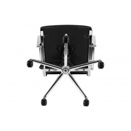 BLNK Hansel LeatherSoft High-Back Contemporary Ribbed Executive Swivel Office Chair - Black