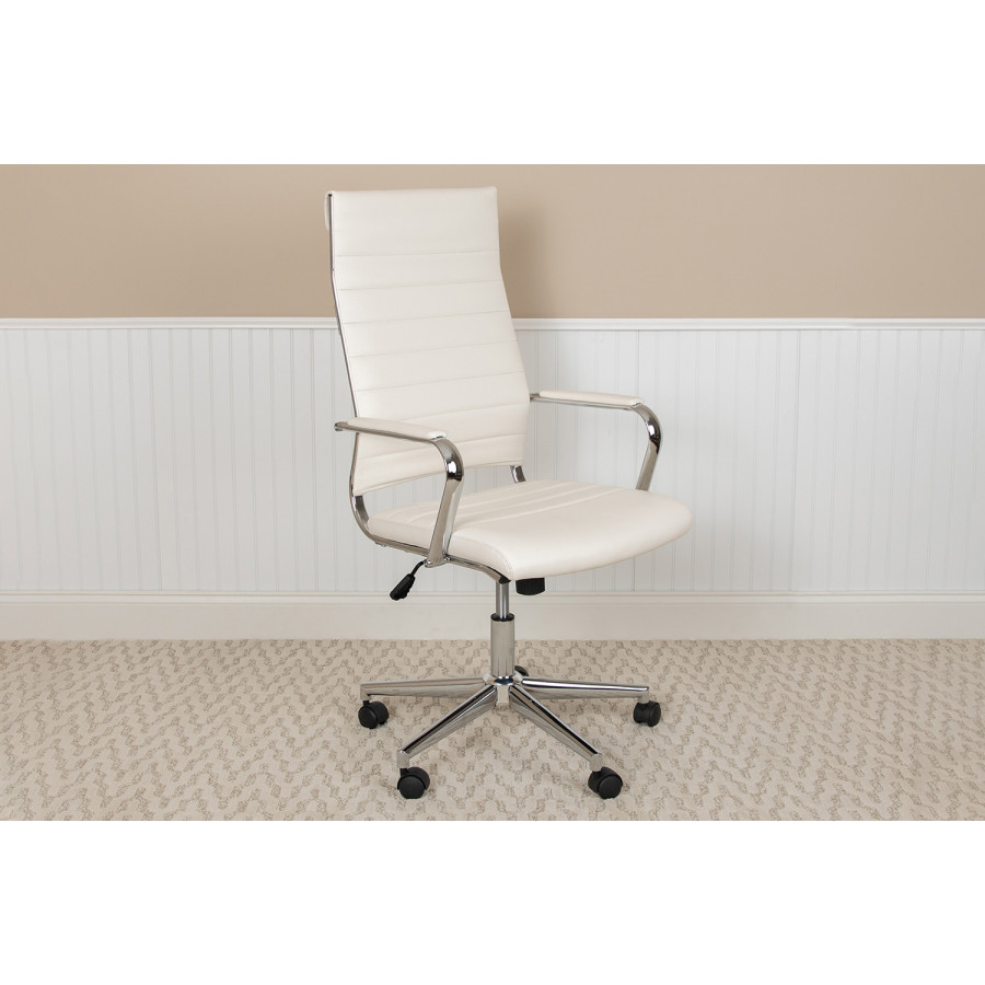 BLNK - Hansel LeatherSoft High-Back Contemporary Ribbed Executive Swivel Office Chair