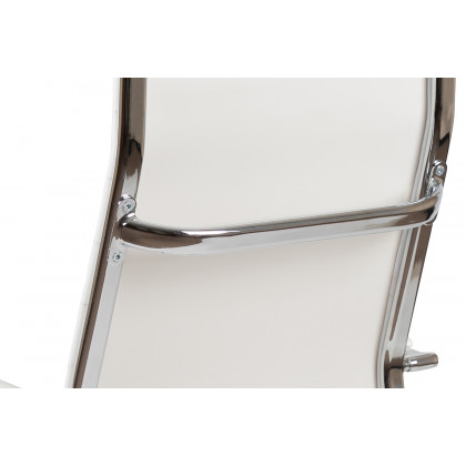 BLNK Hansel LeatherSoft High-Back Contemporary Ribbed Executive Swivel Office Chair - White