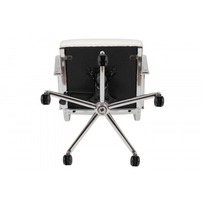 BLNK Hansel LeatherSoft High-Back Contemporary Ribbed Executive Swivel Office Chair - White