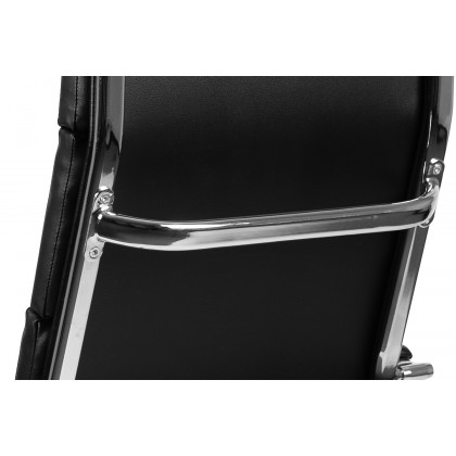BLNK Hansel LeatherSoft High-Back Contemporary Panel Executive Swivel Office Chair - Black