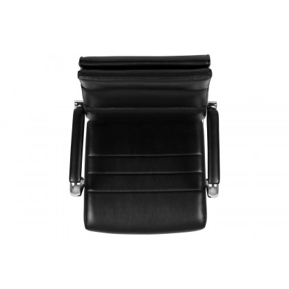 BLNK Hansel LeatherSoft High-Back Contemporary Panel Executive Swivel Office Chair - Black
