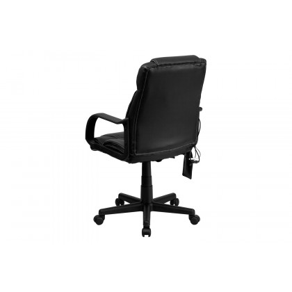 BLNK Laverne LeatherSoft Mid-Back Ergonomic Massaging Executive Swivel Office Chair - with Arms