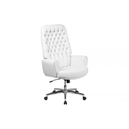 BLNK - Rochelle LeatherSoft High-Back Traditional Tufted Executive Swivel Office Chair with Arms
