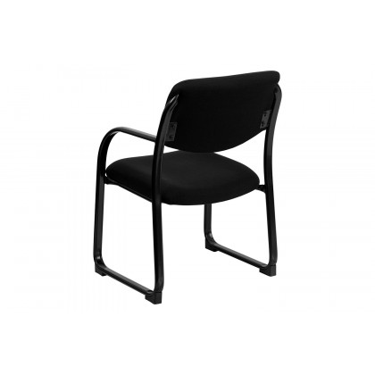 BLNK Richie Fabric Executive Side Reception Chair with Sled Base - Black