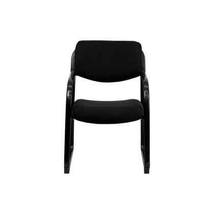 BLNK Richie Fabric Executive Side Reception Chair with Sled Base - Black