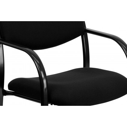 BLNK Richie Fabric Executive Side Reception Chair with Sled Base - Black
