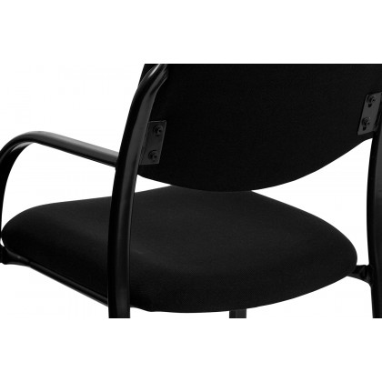 BLNK Richie Fabric Executive Side Reception Chair with Sled Base - Black