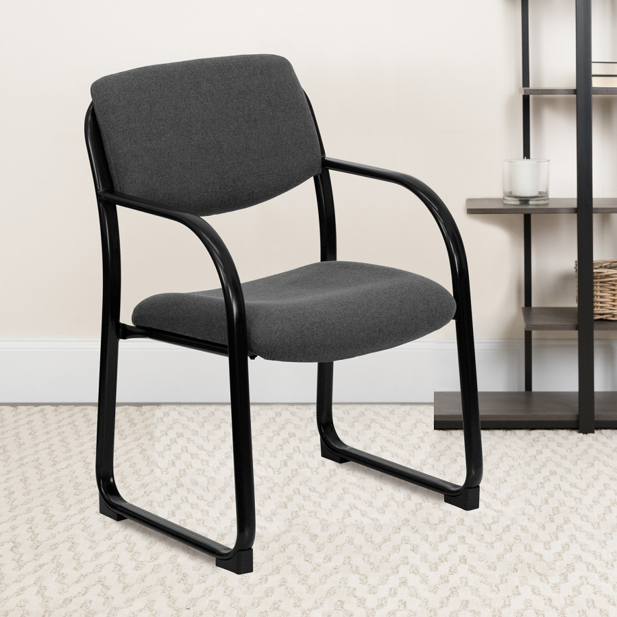 BLNK - Richie Fabric Executive Side Reception Chair with Sled Base