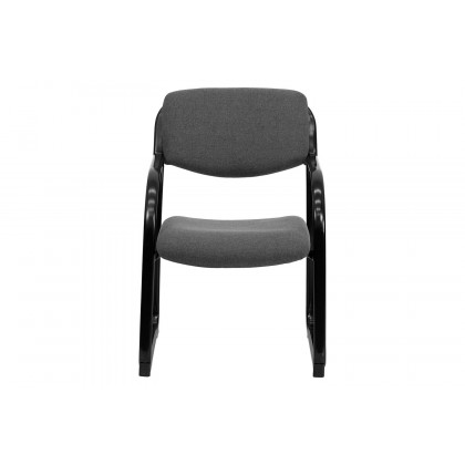 BLNK Richie Fabric Executive Side Reception Chair with Sled Base - Gray