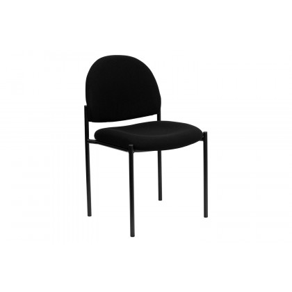 BLNK Tania Comfort Fabric Stackable Steel Side Reception Chair - Black