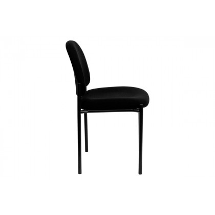 BLNK Tania Comfort Fabric Stackable Steel Side Reception Chair - Black