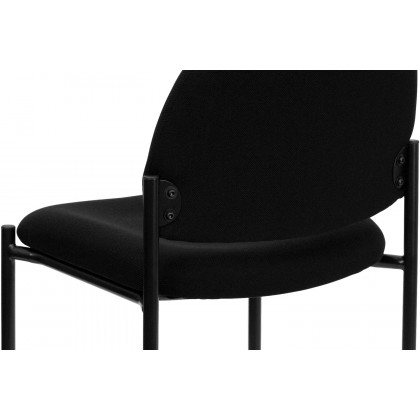 BLNK Tania Comfort Fabric Stackable Steel Side Reception Chair - Black