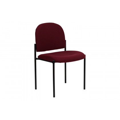 BLNK Tania Comfort Fabric Stackable Steel Side Reception Chair - Burgundy