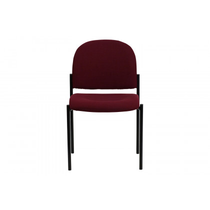 BLNK Tania Comfort Fabric Stackable Steel Side Reception Chair - Burgundy