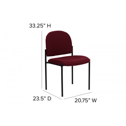 BLNK Tania Comfort Fabric Stackable Steel Side Reception Chair - Burgundy