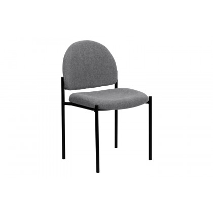 BLNK Tania Comfort Fabric Stackable Steel Side Reception Chair - Gray