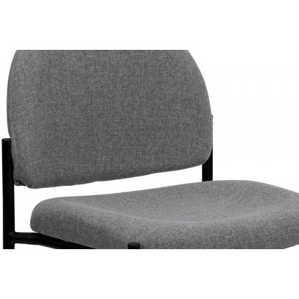 BLNK Tania Comfort Fabric Stackable Steel Side Reception Chair - Gray
