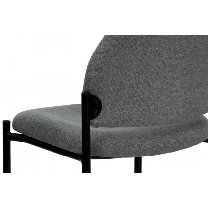 BLNK Tania Comfort Fabric Stackable Steel Side Reception Chair - Gray
