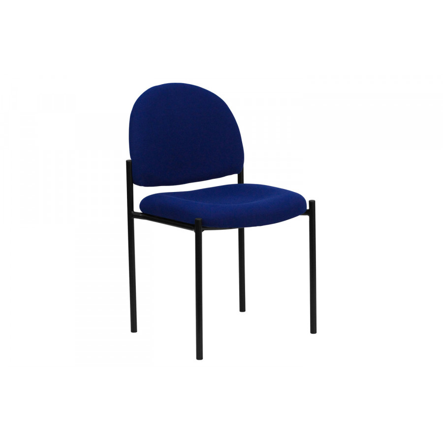 BLNK Tania Comfort Fabric Stackable Steel Side Reception Chair - Navy