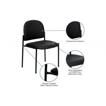 BLNK - Tania Comfort Vinyl Stackable Steel Side Reception Chair