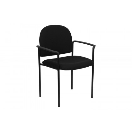 BLNK - Tiffany Comfort Fabric Stackable Steel Side Reception Chair with Arms
