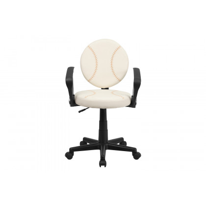 BLNK Jonathan Baseball Swivel Task Office Chair - with Arms