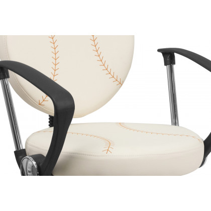BLNK Jonathan Baseball Swivel Task Office Chair - with Arms