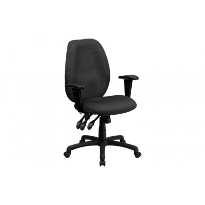 BLNK - Rochelle Fabric High-Back Multifunction Ergonomic Executive Swivel Office Chair with Adjustable Arms