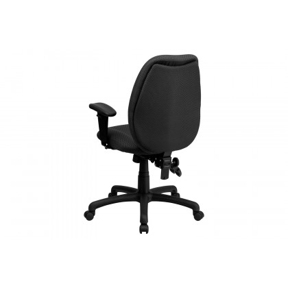 BLNK Rochelle Fabric High-Back Multifunction Ergonomic Executive Swivel Office Chair with Adjustable Arms - Gray