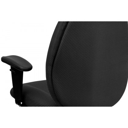 BLNK Rochelle Fabric High-Back Multifunction Ergonomic Executive Swivel Office Chair with Adjustable Arms - Gray