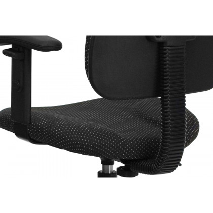BLNK Bruce Fabric Drafting Chair - Black Patterned, with Adjustable Arms