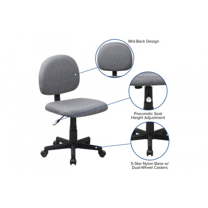 BLNK - Fabric Mid-Back Swivel Task Office Chair