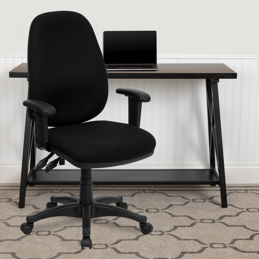 BLNK - Rochelle Fabric High-Back Executive Swivel Ergonomic Office Chair with Adjustable Arms